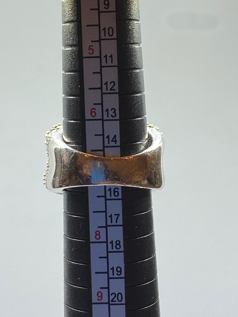 Vintage Designer Marcasite Cluster Sterling Silver Ring Size 7