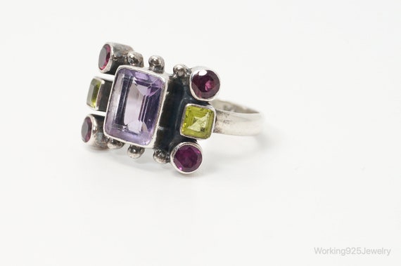 Vintage Designer Nicky Butler Multi Gem Sterling … - image 4