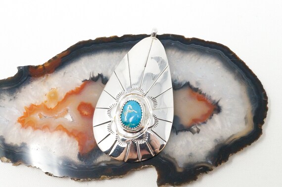 Vtg Native American Eddie Chee Turquoise Sterling… - image 4