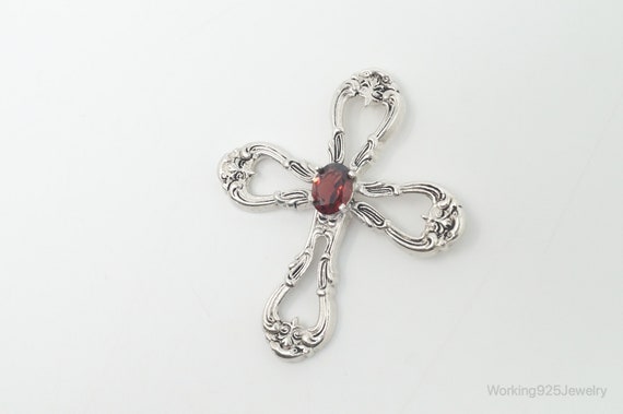 Vintage Designer Gorham Garnet Ornate Sterling Si… - image 4