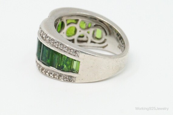 Designer Lab Emerald Cubic Zirconia Sterling Silv… - image 4