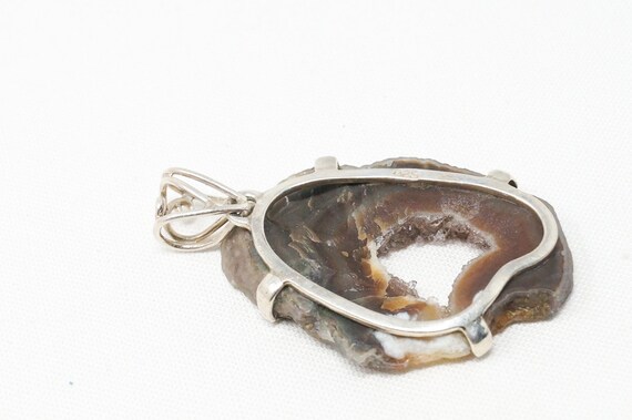 Vintage Large Brown Crazy Lace Agate Sterling Sil… - image 8