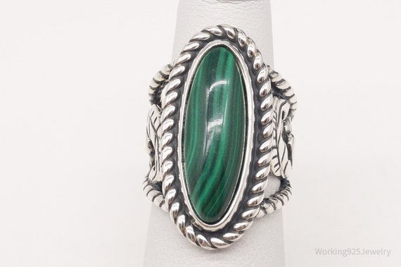 Vintage Carolyn Pollack Relios AW Malachite Sterl… - image 2