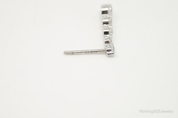 Cubic Zirconia Sterling Silver Earrings - image 6