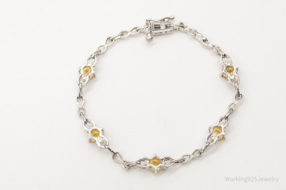 Vintage Citrine Sterling Silver Bracelet - image 5