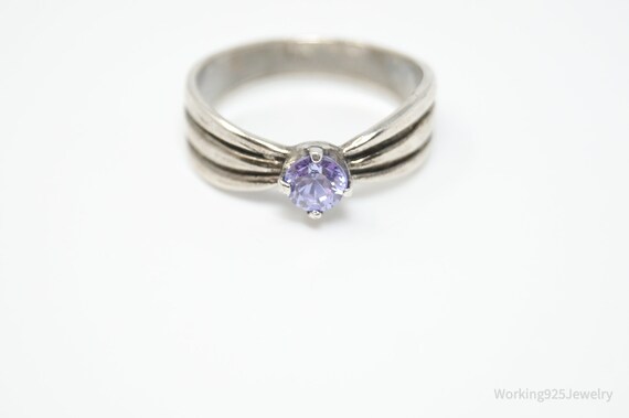 Vintage Art Deco Style Amethyst Sterling Silver R… - image 3