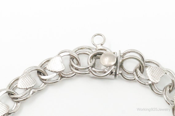 Antique Hearts Chain Link Charm Sterling Silver B… - image 10