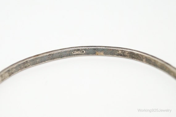 Antique Art Deco Sterling Silver Bangle Bracelet - image 3