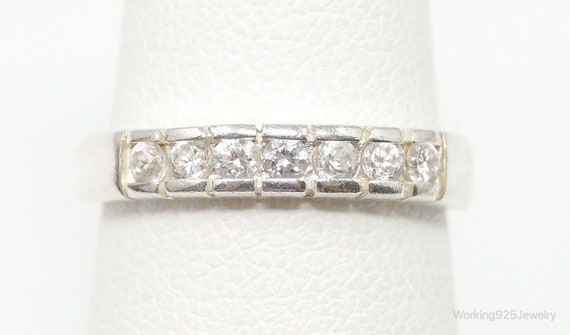 Vintage Designer SETA Cubic Zirconia Sterling Sil… - image 1