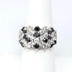 Vintage Art Deco Mid Century Style Sterling Silver Ring - Size 6.75