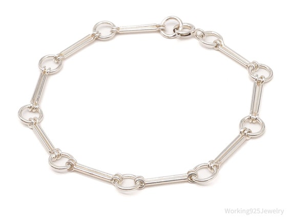 Vintage Modernist Style Sterling Silver Bracelet … - image 3