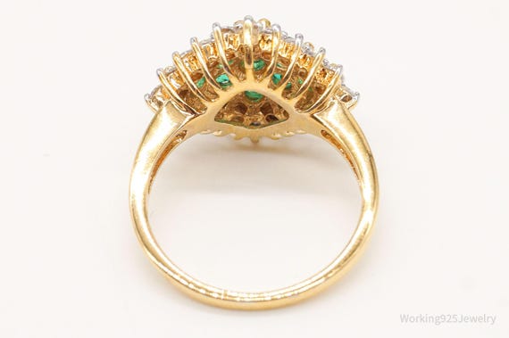 Designer UTC Lab Emerald Cubic Zirconia Gold Verm… - image 7