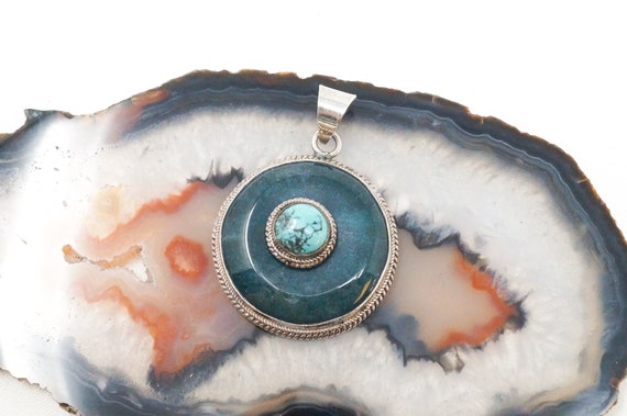 Vintage Southwest Style Turquoise Sterling Silver… - image 4