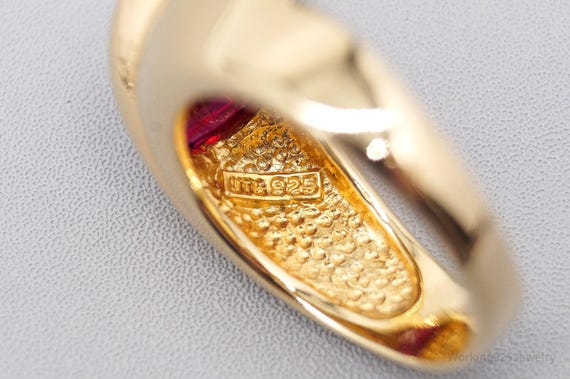 UTC Lab Ruby Gold Over Sterling Silver Ring - Siz… - image 7