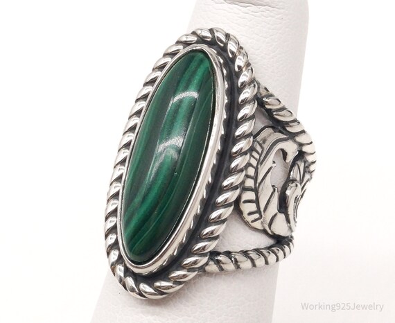 Vintage Carolyn Pollack Relios AW Malachite Sterl… - image 3