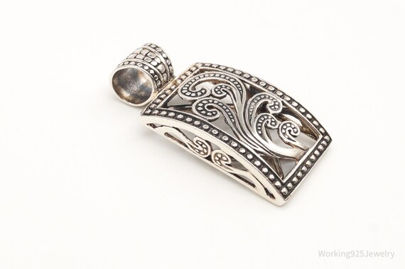 Designer Silpada Art Deco Sterling Silver Pendant - image 5