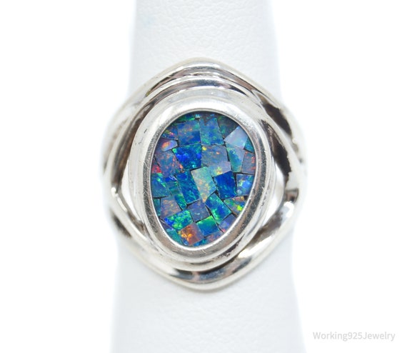 Vintage Designer Whitney Kelly Fire Opal Mosaic S… - image 1