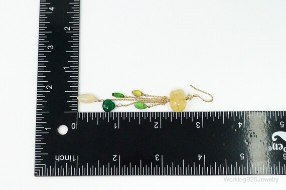 Yellow Quartz Green Tourmaline Peridot Gold Verme… - image 7