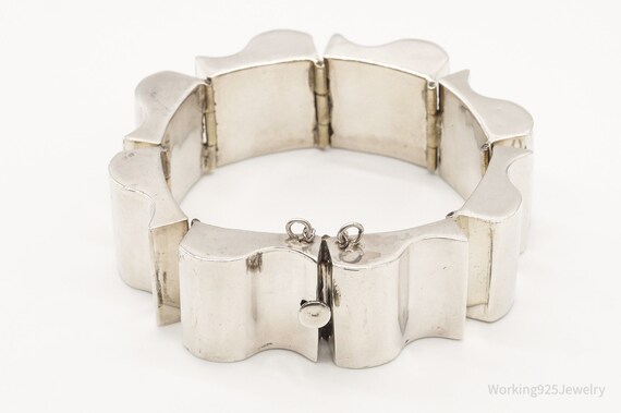 Vintage Mexico Modernist Sterling Silver Bracelet - image 7