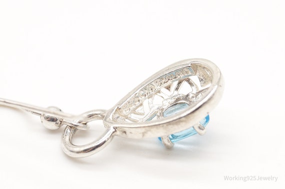 Vintage Designer CNA Blue Topaz Sterling Silver E… - image 8