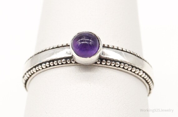 Details about   Vintage Amethyst Sterling Silver Ring Size 8.75 