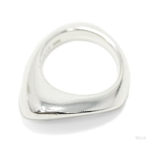 Birks Modernist Style Sterling Silver Ring - Size 6