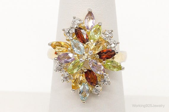 Designer Ross Simons Multi Gem Gold Vermeil Sterl… - image 2