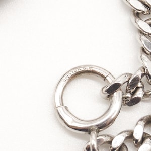 Antique Theda USN Mother Of Pearl Locket Heart Sterling Silver Bracelet image 8
