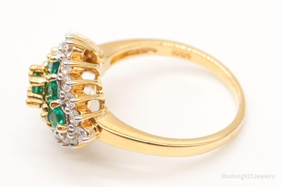 Designer UTC Lab Emerald Cubic Zirconia Gold Verm… - image 5