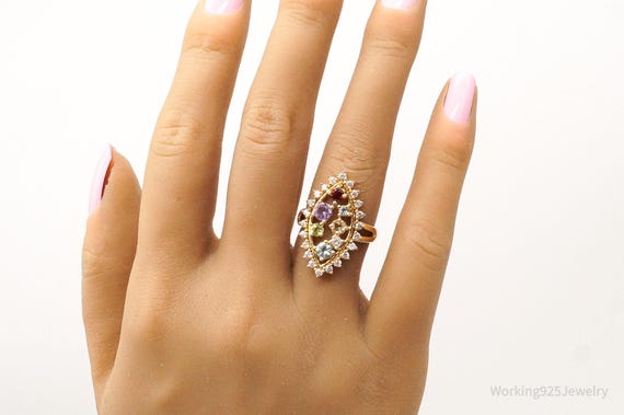Designer Ross Simons Multi Gem Gold Vermeil Sterl… - image 8