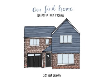 Custom House Portrait Print: A4 Archival Matte Art