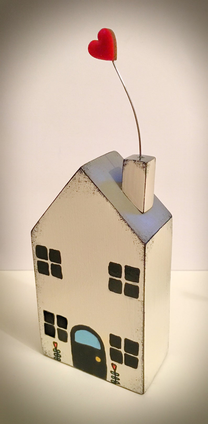 Handcrafted from Pine wood Cute Miniature House Ornament