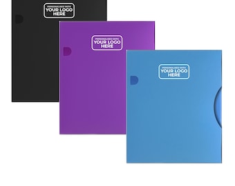 Personalised Logo A4 Display Book 150 Pockets, Flip File Folder with Clear Sleeves, Document Wallet for Artwork & Reports