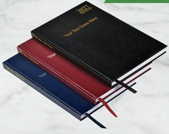 A4 Personalised Text Personalised 2027 Diary Week to View Custom Name Text Hardback Week to View Planner Daily Organiser for Office and Home