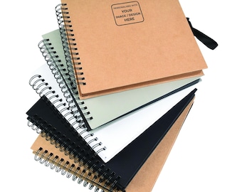 Personalised Logo Spiral Bound Scrapbook Album: 100 Thick Pages, DIY Memory Book
