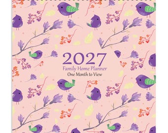 Arpan 2027 Family Home Planner Wall Calendar. Month to View Family Planner 2027 with 5 Columns Including Birthday Column