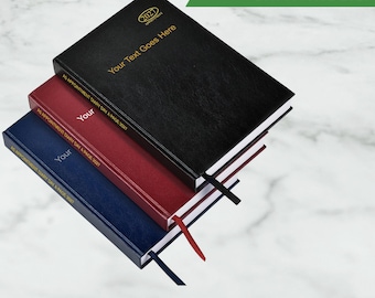 A5 Personalised Text 2027 Diary Day a Page Custom Text or Logo Hardback Appointment Diary & Daily Planner Book for Office and Home