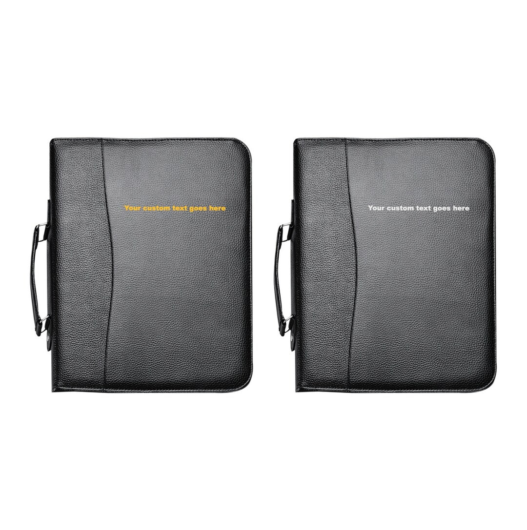 Personalised Text A4 Zipped Conference Folder Executive Portfolio