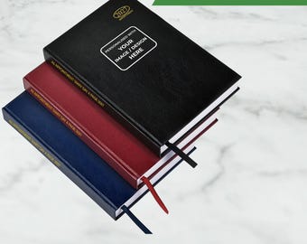 A5 Personalised Logo 2027 Diary Day a Page Custom Text or Logo Hardback Appointment Diary & Daily Planner Book for Office and Home