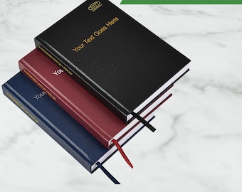 A4 Personalised Text 2027 Diary Day a Page Custom Text Hardback Appointment Diary & Daily Planner Book for Office and Home