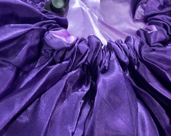 Satin Hair Bonnet Adjustable Reversible Night Cap for Women Teal Blue Purple UK World shipping