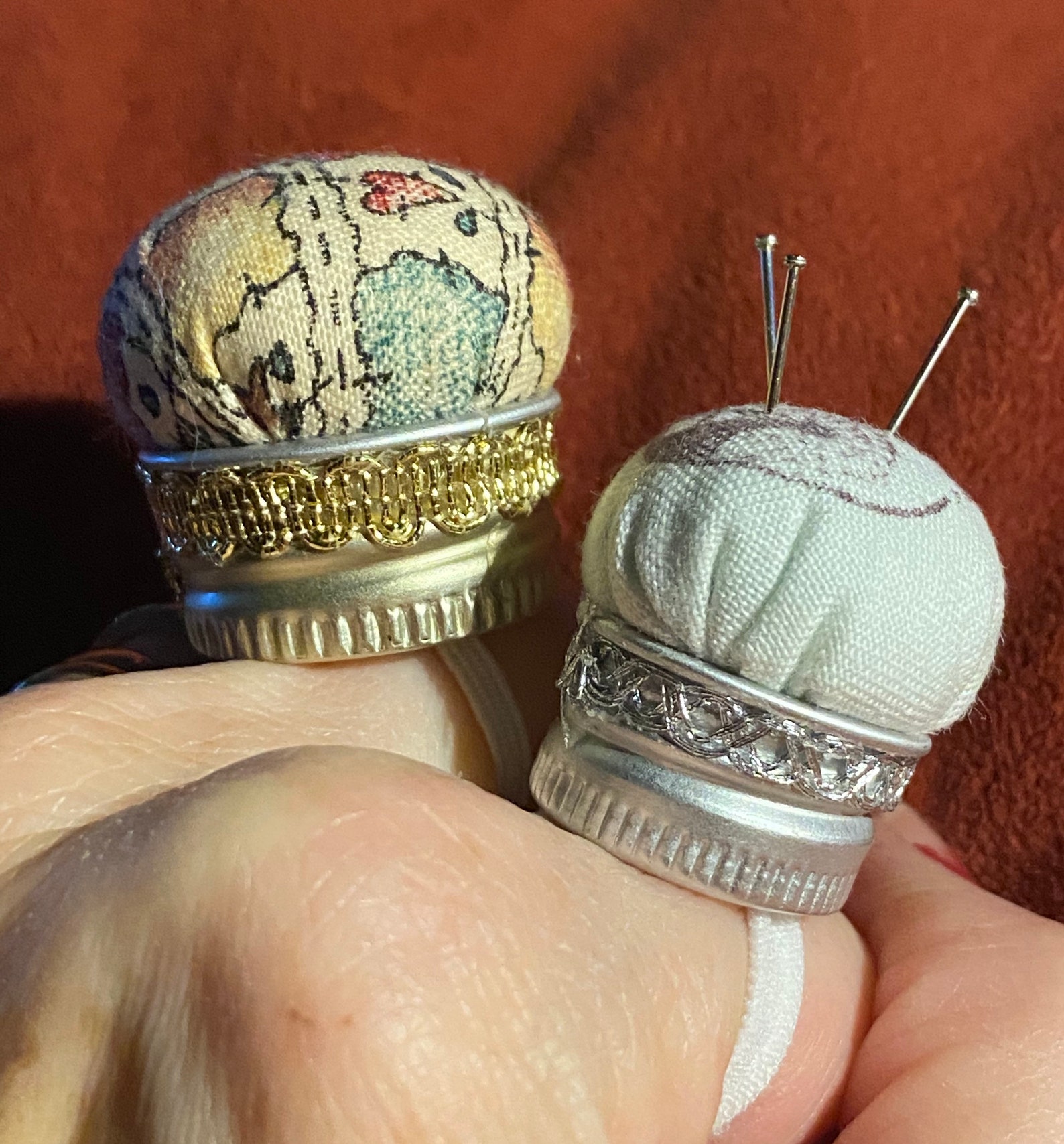 Finger Pin Cushion Rings Etsy