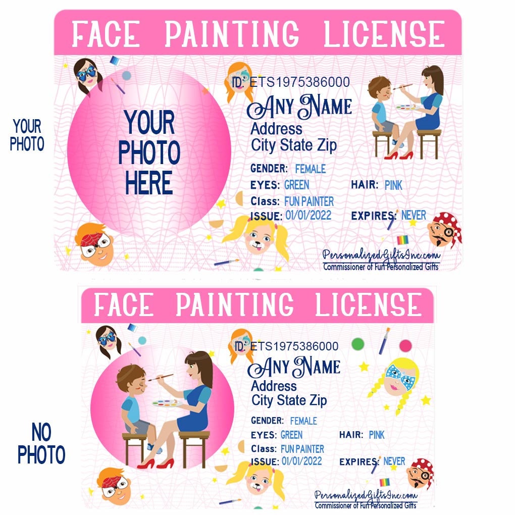 Face Painting Business Cards