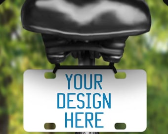 Your Design Personalized Bike Plates and License Plates 6 sizes to choose from and you tell us how you want it set up - Personalized By You