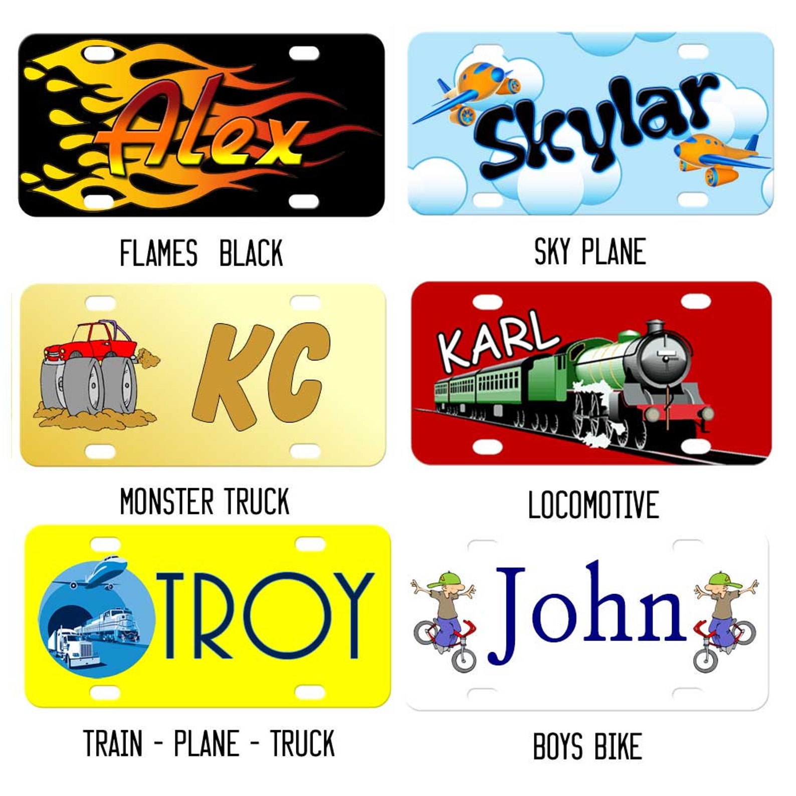 Custom Bicycle License Plates for Boys Personalized With Any Etsy