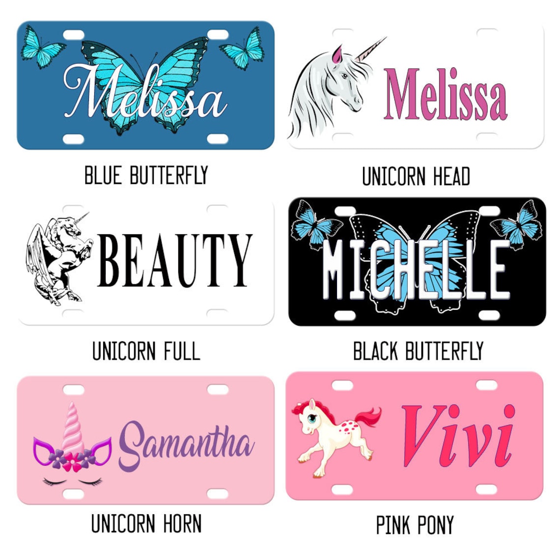 Custom Bicycle License Plates for Girls Personalized With Any Etsy