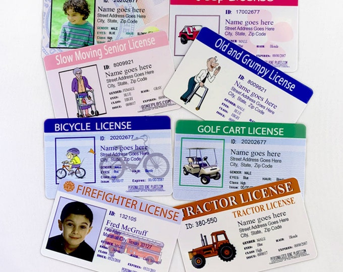 Personalized Kids Play Driver License for Rideon Toys Children's