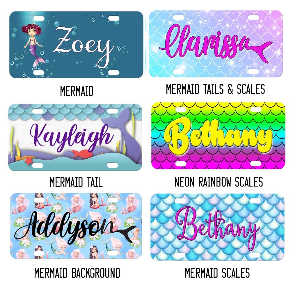 Custom Bicycle License Plates for Girls Personalized With Any Etsy