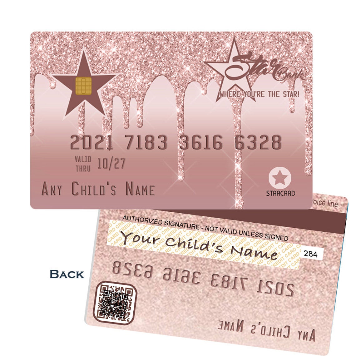 Child's Play Credit Card Fake Credit Cards for Kids Etsy