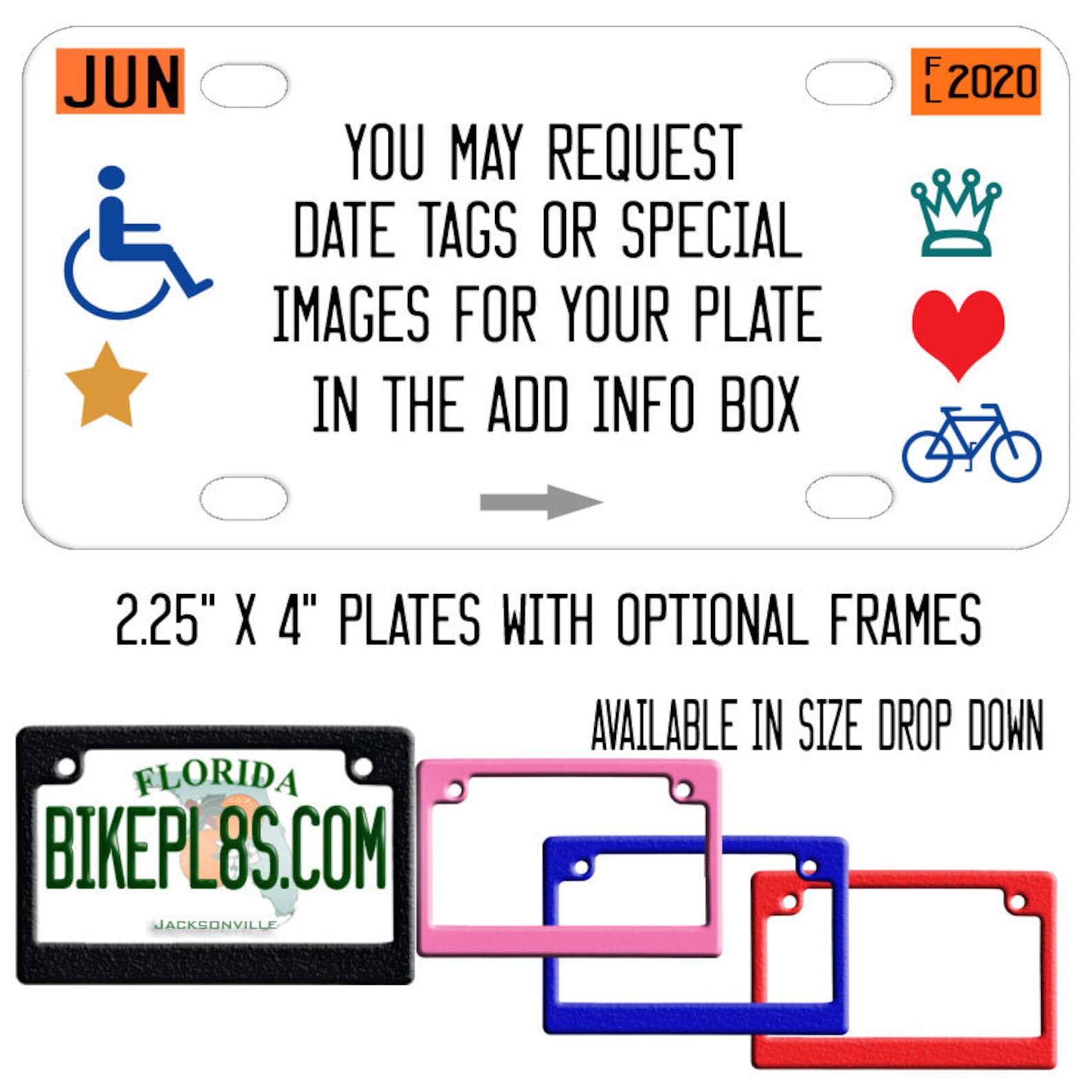 Your Design Personalized Bike Plates and License Plates 6 Etsy
